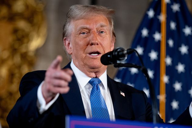 President-elect Donald Trump speaks at a news conference at Trump's Mar-a-Lago resort on Dec. 16, 2024 in Palm Beach, Florida.