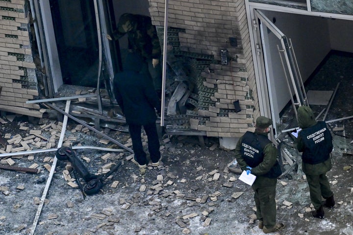 MOSCOW, RUSSIA - DECEMBER 17: A view of the scene after Lt. Gen. Igor Kirillov, chief of Russia's Radiation, Chemical and Biological Protection Defense Troops, and his assistant were killed in an explosion in Moscow, Russia on December 17, 2024. The blast was caused by an explosive device planted in an electric scooter, Svetlana Petrenko, spokesperson for the Russian Investigative Committee, said in a video statement on Telegram. (Photo by Sefa Karacan/Anadolu via Getty Images)