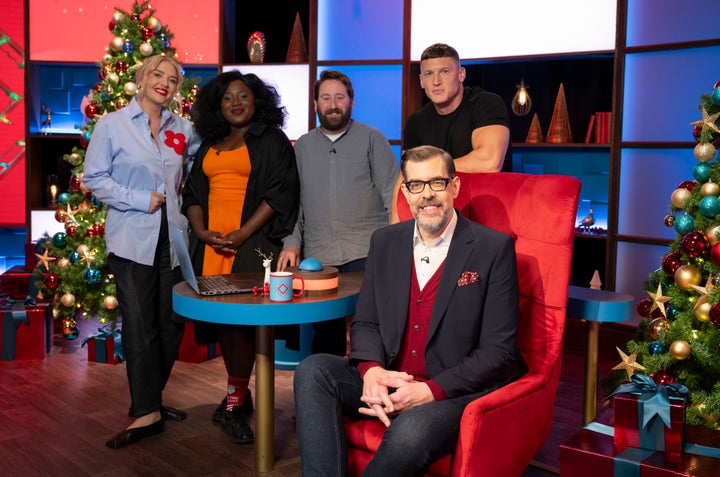 Rebecca Lucy Taylor (otherwise known as Self Esteem), Susan Wokoma, Jim Howick and Matt Morsia join Richard Osman in House Of Games