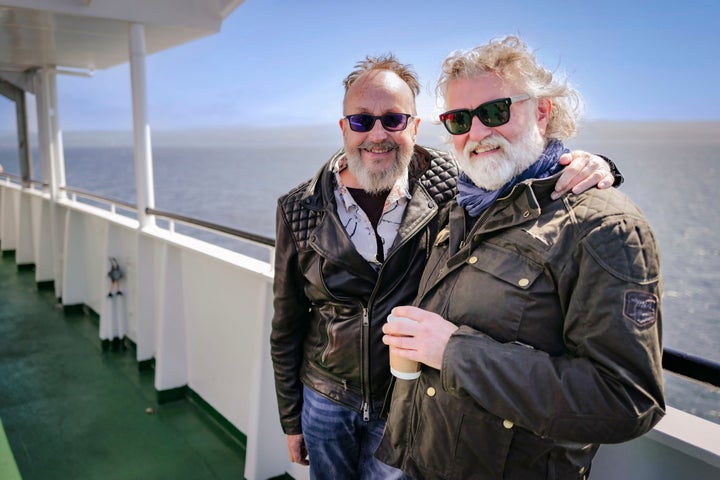 Si King with his late Hairy Bikers co-star Dave Myers