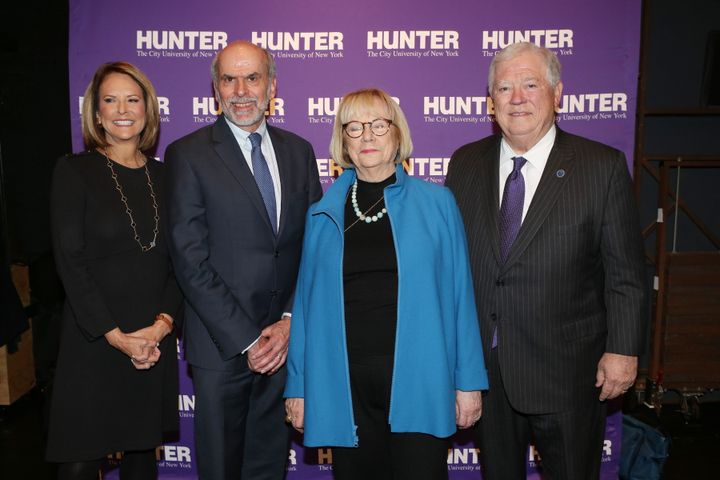 CNN's Gloria Borger, left, appears with The Wall Street Journal's Gerald Seib, political strategist Ann Lewis and former Mississippi Gov. Haley Barbour at a panel on the 2018 midterm elections.