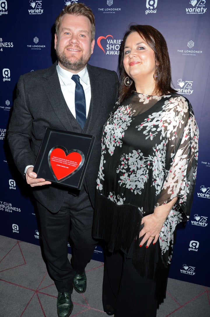 James Corden and Ruth Jones pictured together in April