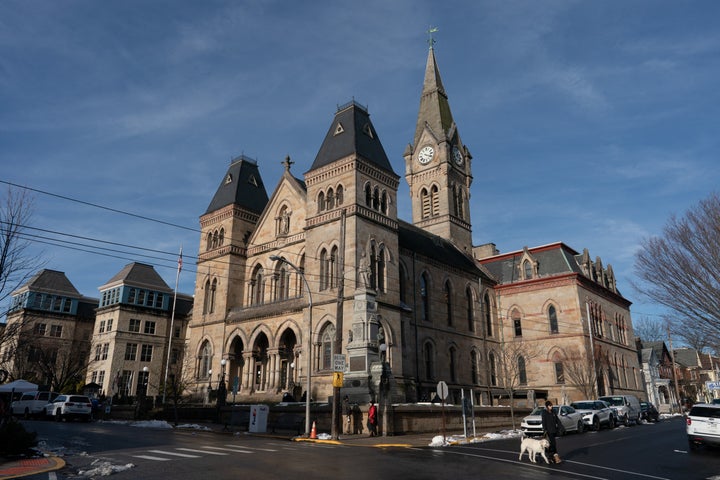 A courthouse where Luigi Mangione appeared in court on Thursday is pictured.