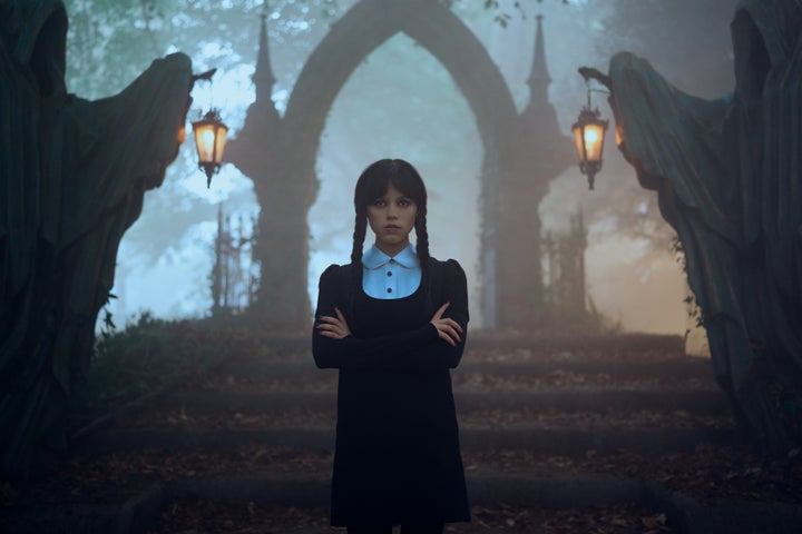 Jenna Ortega as Wednesday Addams.