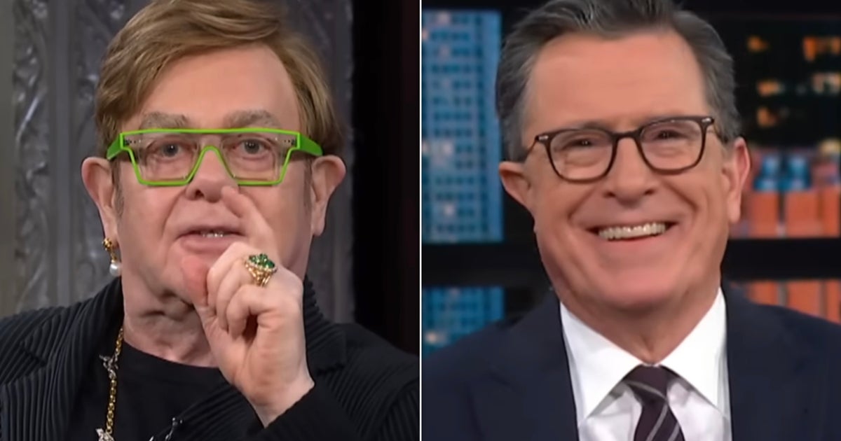 NextImg:Elton John Makes Perfect 2-Word Quip About His Birth Name On The 'Late Show'