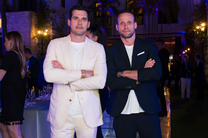 Oren Alexander, left, and Tal Alexander attend a TAG Heuer dinner in honor of NBA star Jimmy Butler at a private residence on Tuesday, Nov. 30, 2021, in Miami, Florida.