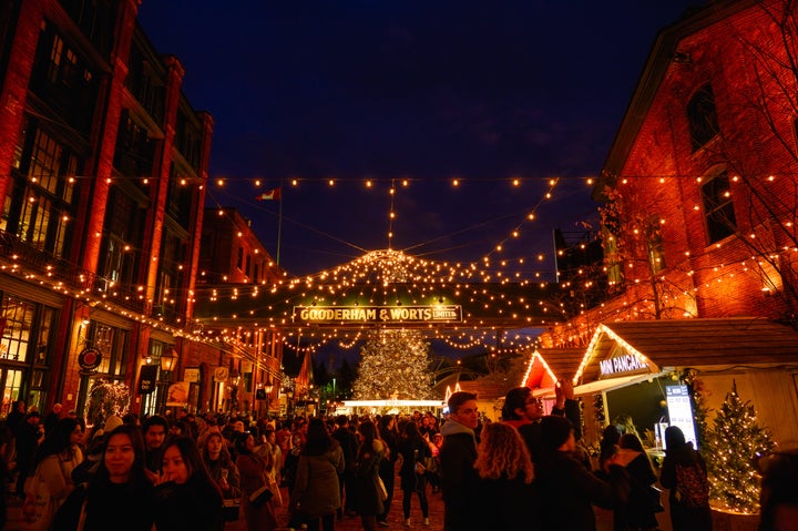 The pedestrian-only Distillery District is home to a winter village complete with twinkling lights, beer gardens, wares from local makers, music and more.