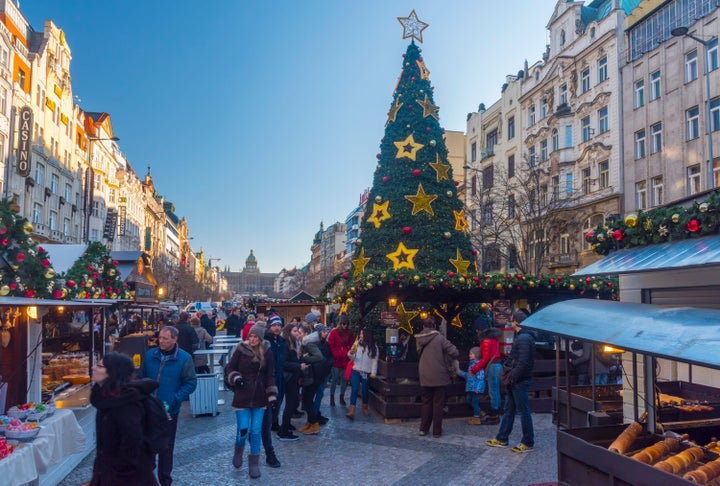 In Old Town Square and Wenceslas Square in Prague, find holiday markets with a range of handmade goods.