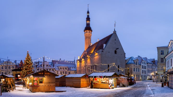 Sample Estonian food at the Tallinn Christmas Market.