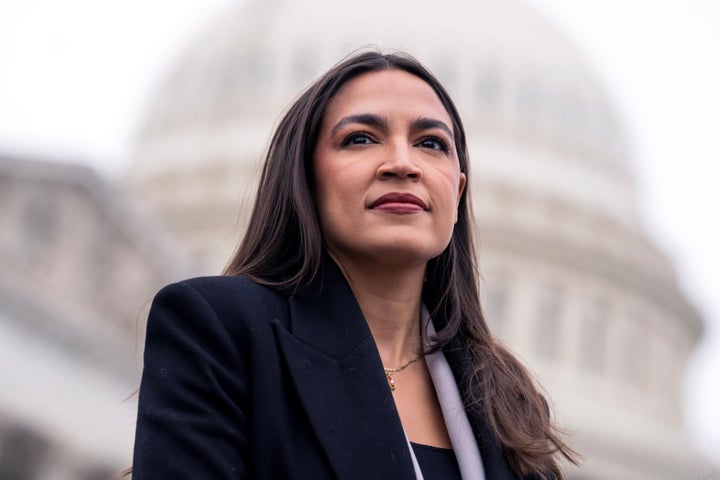 Rep. Alexandria Ocasio-Cortez (D-N.Y.) attends a news conference outside the Capitol on Nov. 19.