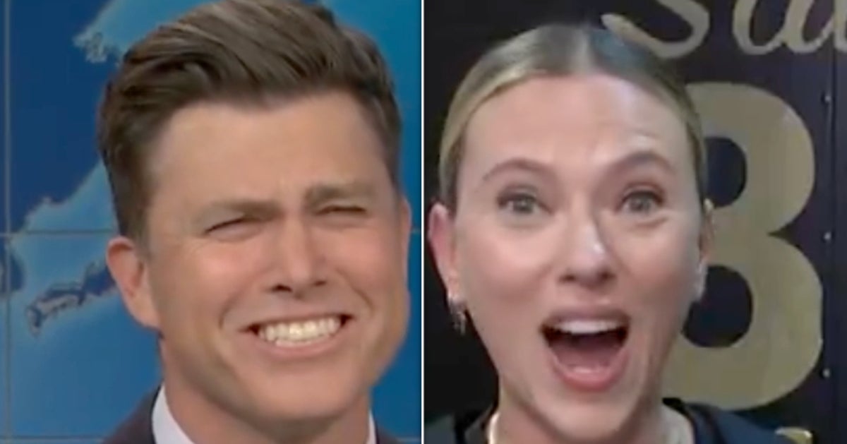Colin Jost Reads Wild Jokes About Wife Scarlett Johansson And Her Reactions Say It All