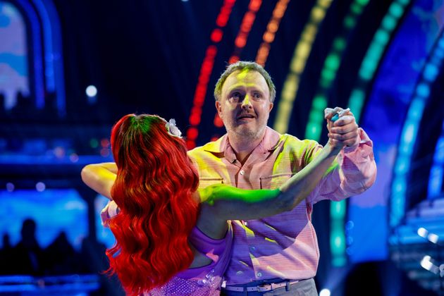 Chris performing with his Strictly dancing partner Dianne Buswell