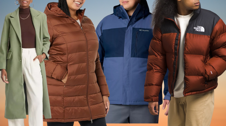 Winter coats and jackets by A New Day, Amazon Essentials, Columbia and The North Face.