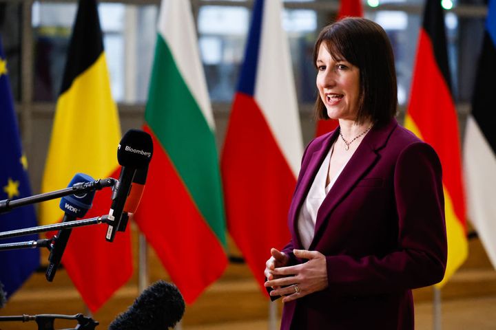 Rachel Reeves, UK chancellor of the exchequer, arrives for a Eurogroup meeting in Brussels earlier this month.