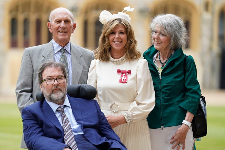 Derek Draper with wife Kate Garraway and her parents Gordon and Marilyn Garraway.