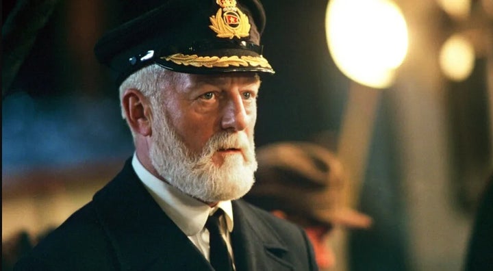 Bernard Hill as Captain Edward John Smith in Titanic, 1997.