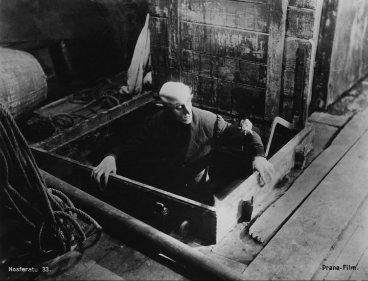 The vampire character Count Orlok, played here by German actor Max Schreck, is seen in 1922's "Nosferatu."