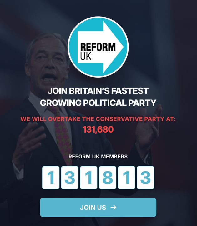 Reform UK claims to have more members than the Tories