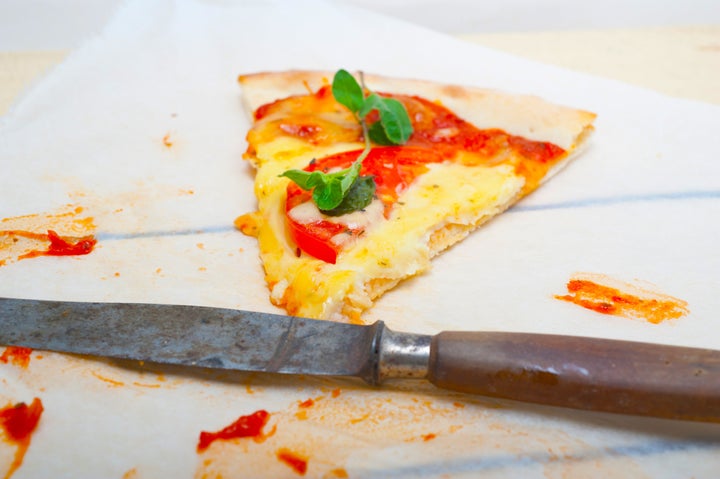 Italian traditional pizza Margherita tomato mozzarella and basil