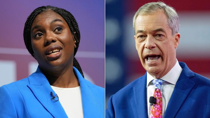 Kemi Badenoch and Nigel Farage