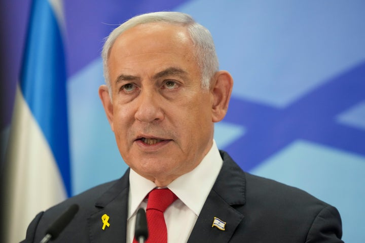 Israeli Prime Minister Benjamin Netanyahu speaks during a press conference in Jerusalem, Monday, Dec. 9, 2024. (AP Photo/Maya Alleruzzo, Pool)