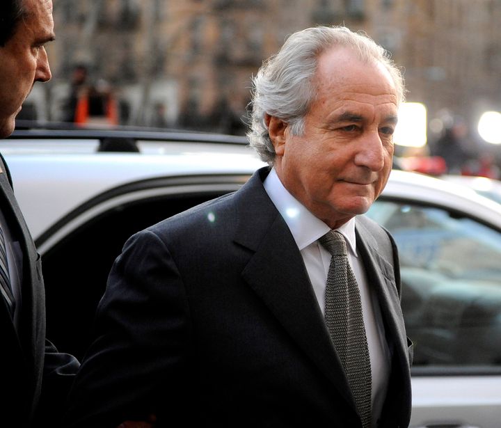 Financier Bernard Madoff is seen ahead of a federal court hearing in 2009 in New York. He pleaded guilty to 11 felony counts and was sentenced to 150 years in prison.