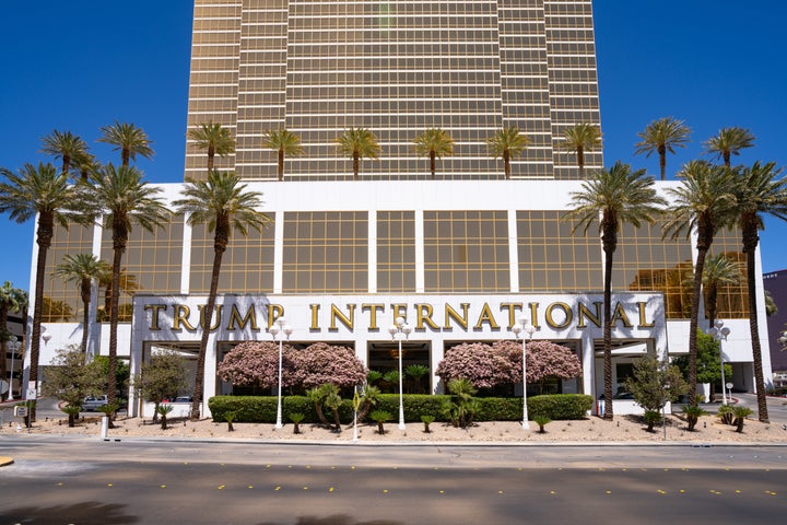 The entryway to the Trump International Hotel Las Vegas in April.
