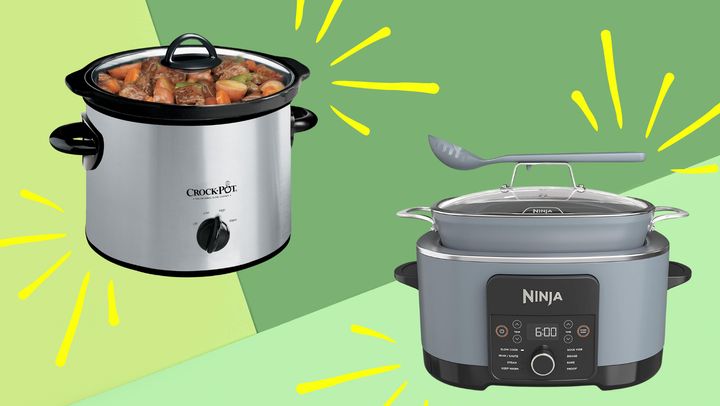 A classic Crock-Pot slow cooker and a Ninja Foodi PossibleCooker