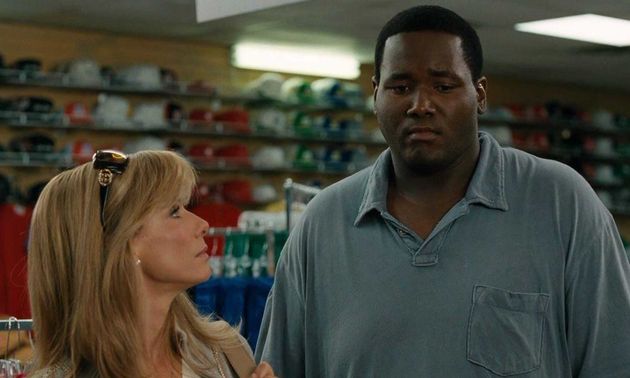 Sandra Bullock and Quinton Aaron in The Blind Side.