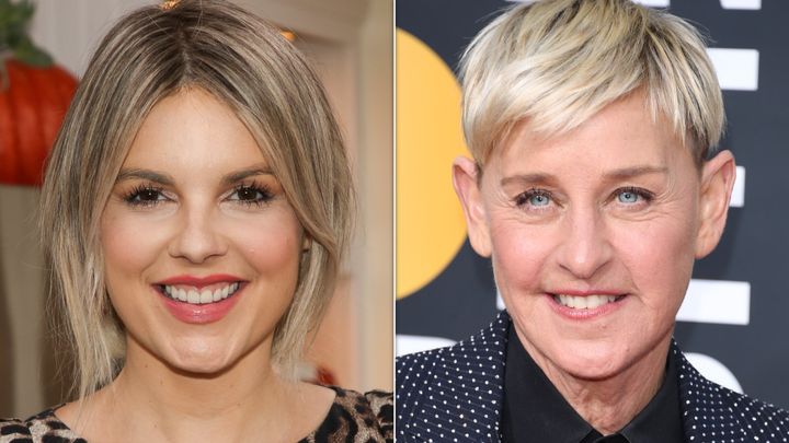 Reality TV personality Ali Fedotowsky-Manno (left) was interviewed by Ellen DeGeneres twice in 2010.