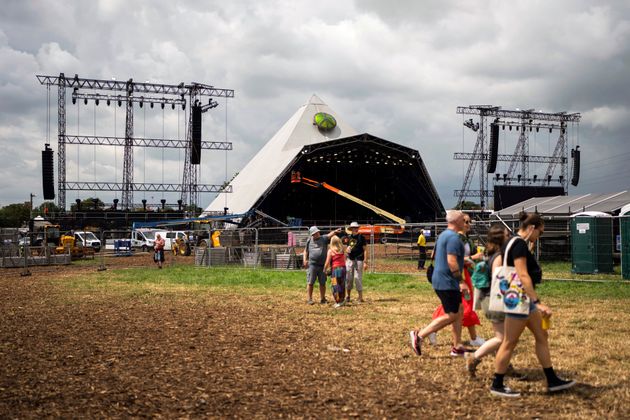 Glastonbury's iconic Pyramid Stage pictured in 2023