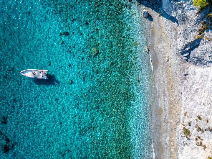 Αεροφωτογραφία από ακτή της Σκοπέλου