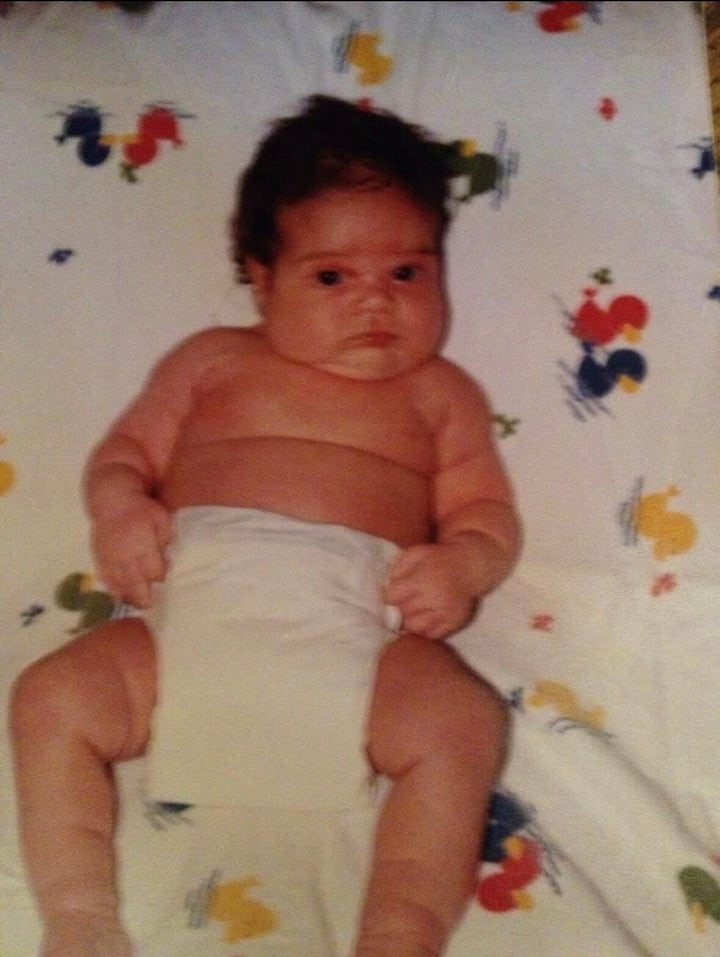 The author as a 10-pound baby in 1986.