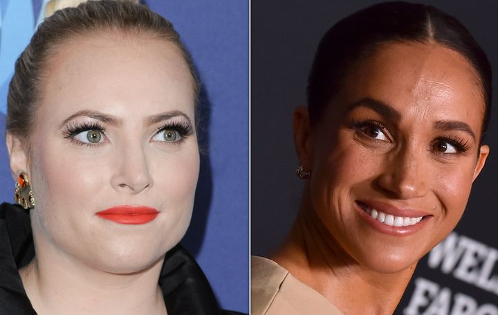 Meghan McCain, pictured here at left, said the concept for a new show from Meghan Markle is "utterly tone deaf to the moment."