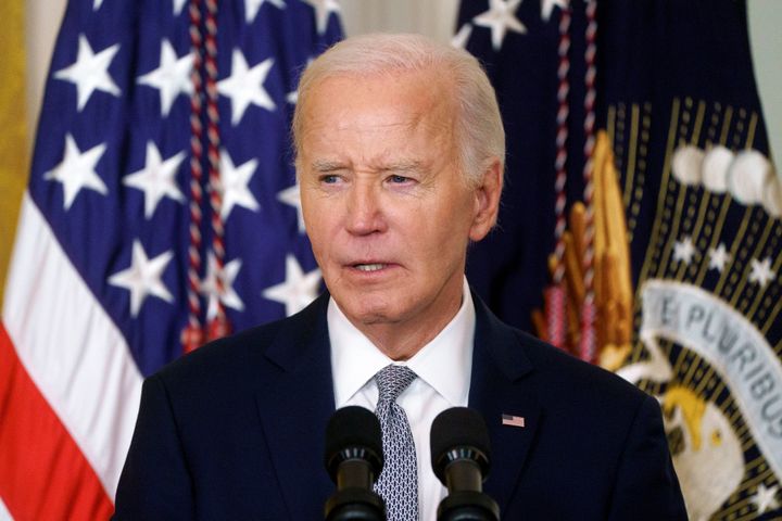 President Joe Biden during a Presidential Citizens Medal ceremony in the East Room of the White House in Washington, DC, US, on Thursday, Jan. 2, 2025. (Photographer: Will Oliver/EPA/Bloomberg via Getty Images)