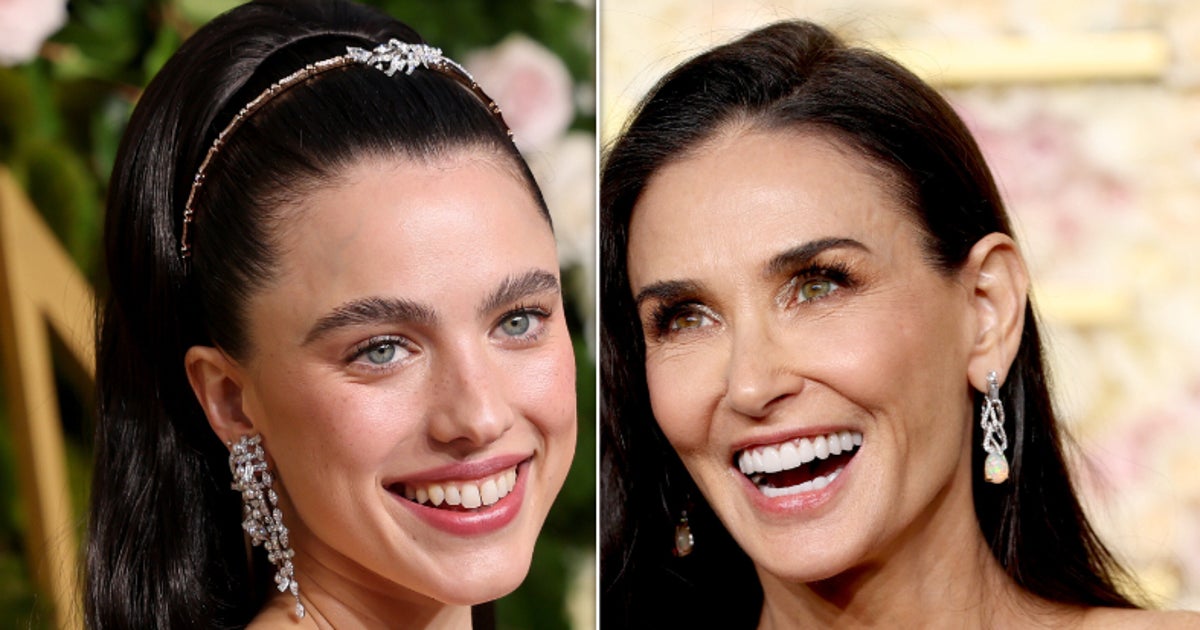 NextImg:Demi Moore And Margaret Qualley Go Head-To-Head In 'Substance'-Themed Globes Bit