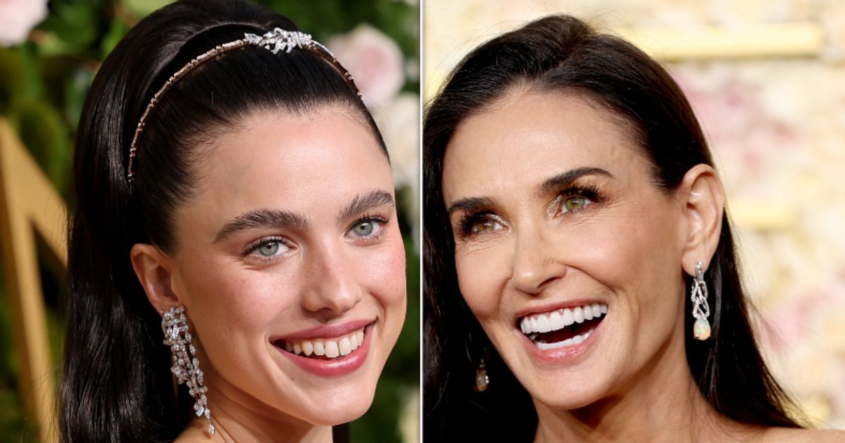 Demi Moore And Margaret Qualley Go Head-To-Head In 'Substance'-Themed Globes Bit