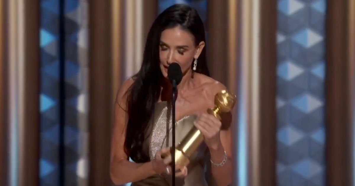 Demi Moore Delivers Powerful Speech As She Wins Her First Golden Globe More Than 45 Years Into Her Career