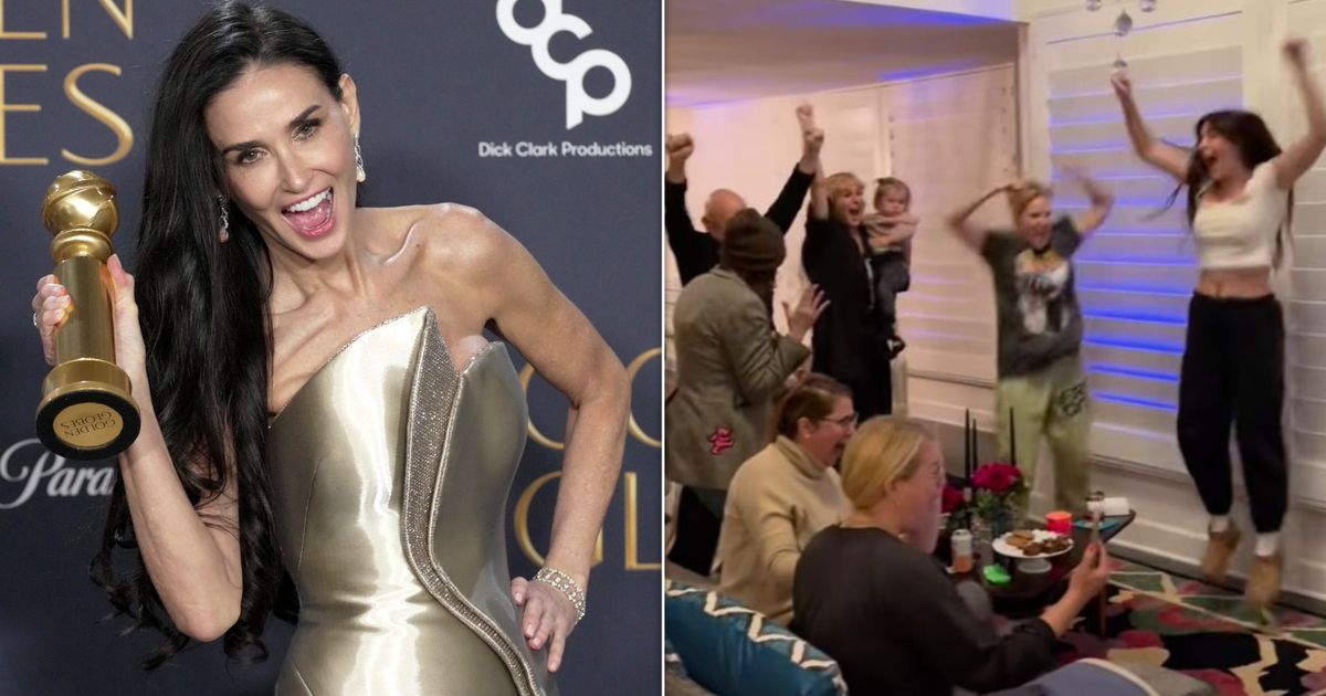 Demi Moore’s Daughters’ Real-Time Reaction To Her Golden Globes Win Is Pure Joy