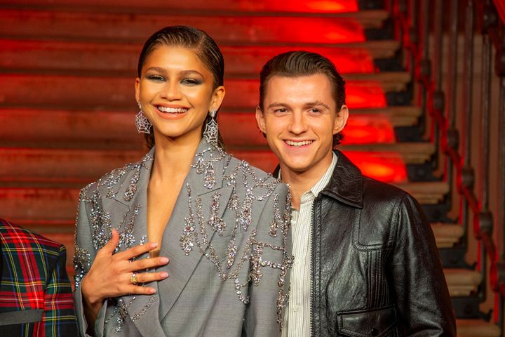 Zendaya and Tom Holland pictured in December 2021