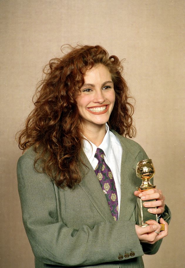 Julia Roberts at the Golden Globes in 1990