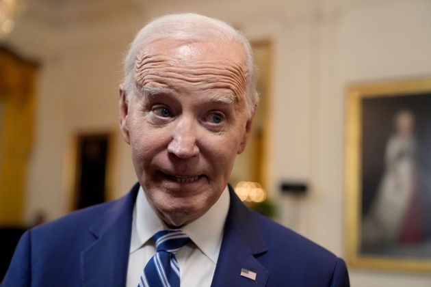 President Joe Biden speaks with reporters after signing the Social Security Fairness Act in the East Room of the White House, Sunday, Jan. 5, 2025, in Washington. (AP Photo/Manuel Balce Ceneta)