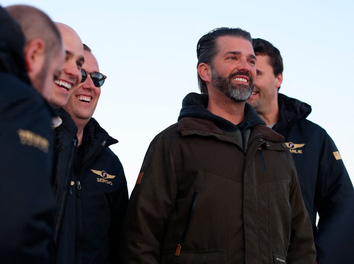 Trump Jr. poses in Nuuk, Greenland on Tuesday.