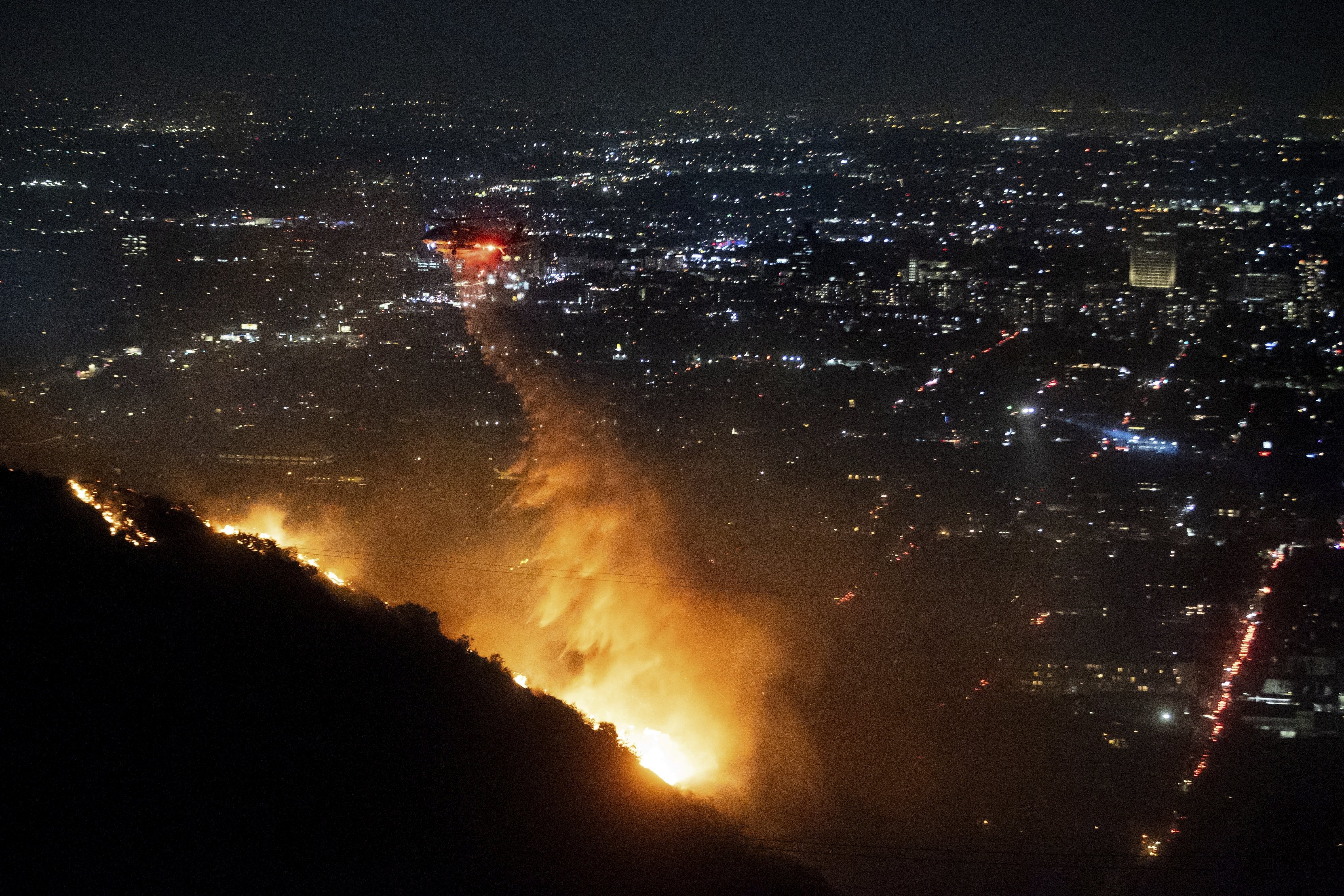 New Fire Breaks Out In Hollywood Hills, Threatening Iconic Landmarks