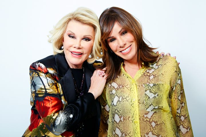 Joan Rivers (left) and her daughter Melissa Rivers (shown in this 2013 file photo) worked together on the E! show "Fashion Police." Melissa Rivers saved some sentimental items tied to her mother when evacuating her home amid the California wildfires.