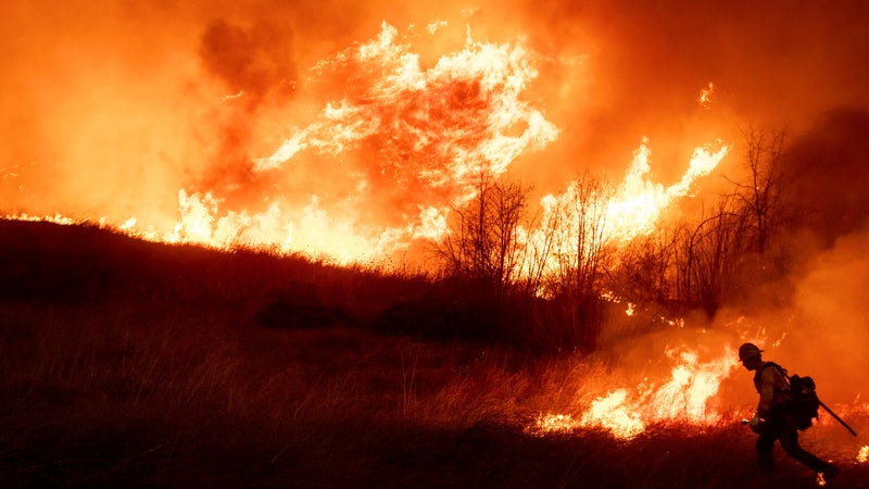 Fire Scene From Rams Los Angeles Rams