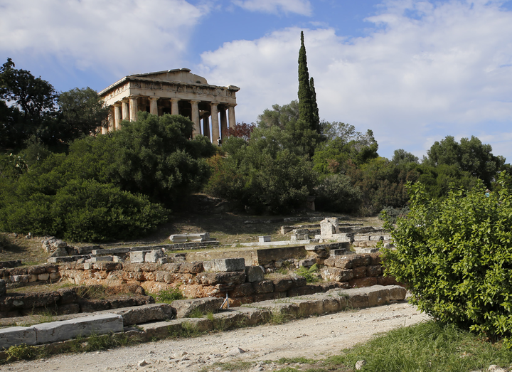 Άποψη του Ναού του Ηφαίστου στην Αρχαία Αγορά