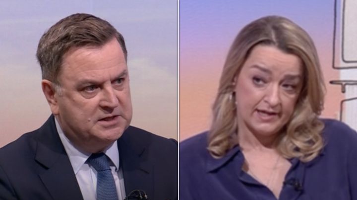 Mel Stride and Laura Kuenssberg