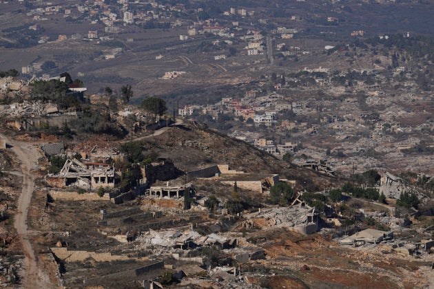 Κατεστραμμένα κτίρια σε χωριά στον νότιο Λίβανο (Φωτογραφία αρχείου) (AP Photo/Matias Delacroix, File)