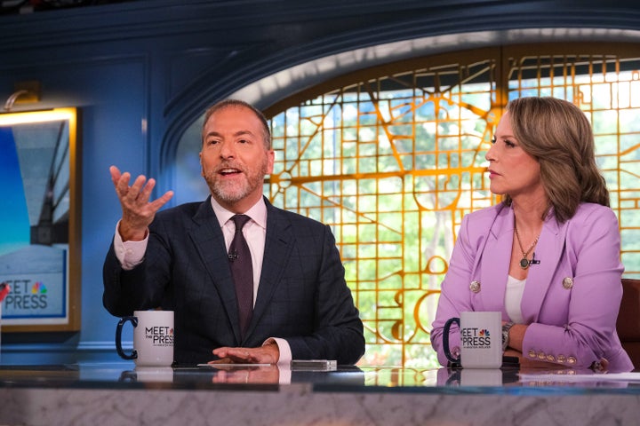 Chuck Todd, pictured with Cristina Londoño, on "Meet the Press."